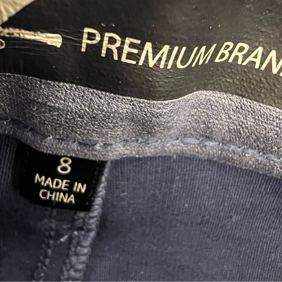 Seven7 Womens Coated Ponte Pant blue iris grey brand new with tags pants shiny - Picture 4 of 9